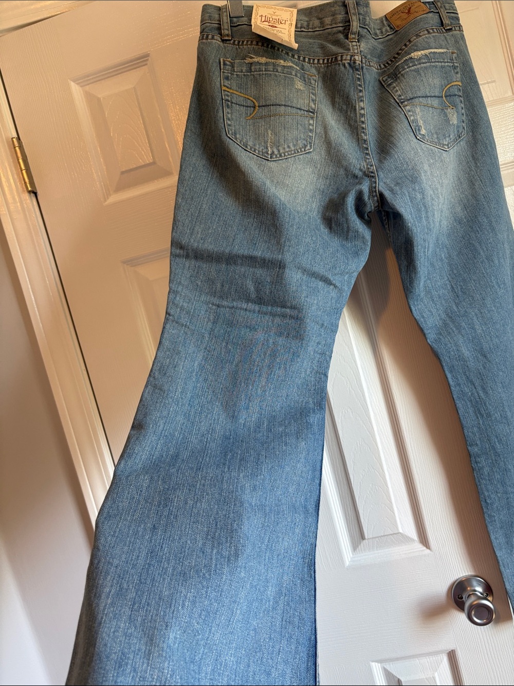 American Eagle Vintage Y2K Hipster Low Rise Bootcut Jeans - 14 Short/Petite NWT - Picture 13 of 16